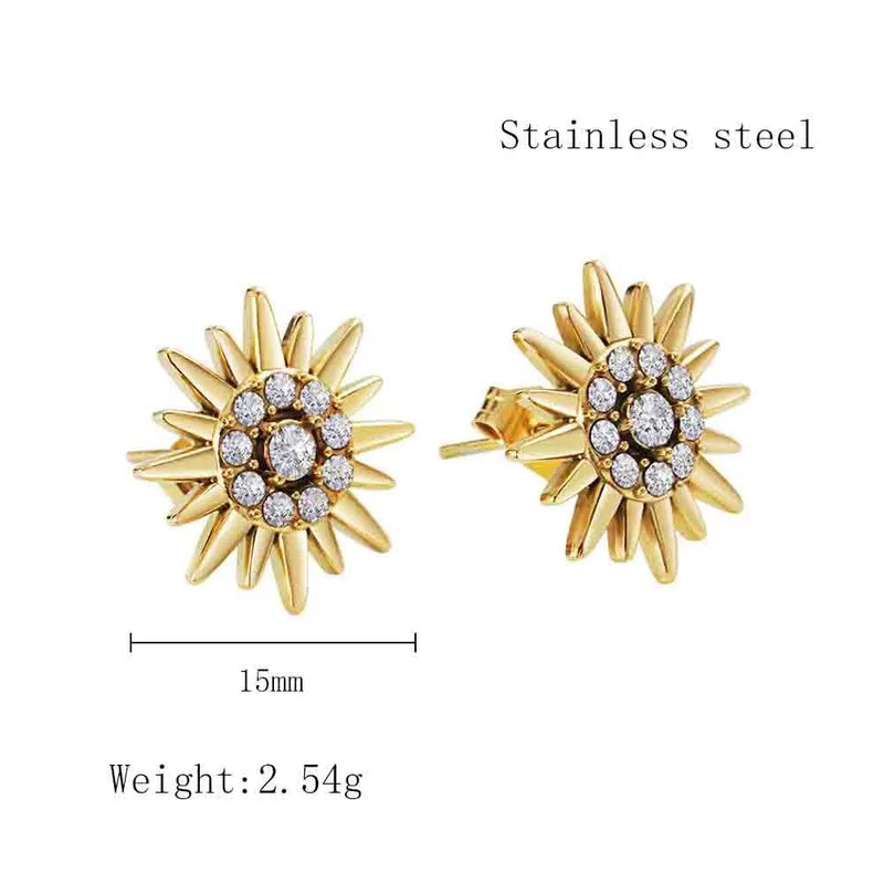 Sunburst Stud Earrings