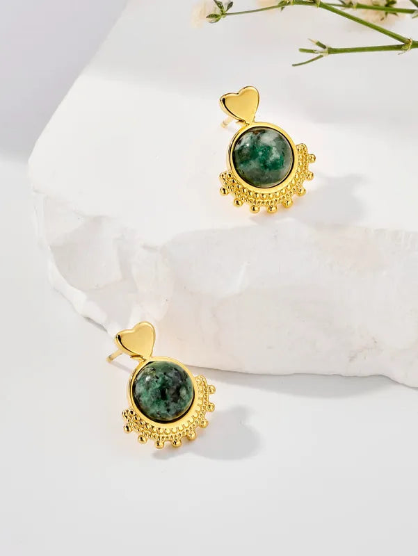 African Turquoise Stud Earrings (Pre-Order)