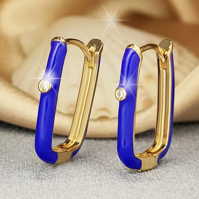 Bertie Enamel Hoop Earrings (Pre-Order)