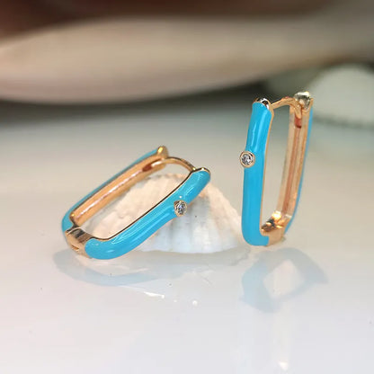 Bertie Enamel Hoop Earrings (Pre-Order)