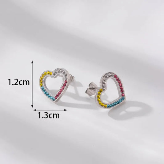 Colorful Heart Stud Earrings [LAST CHANCE]