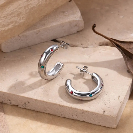 Ramona High Polished Hoops (Pre-Order)