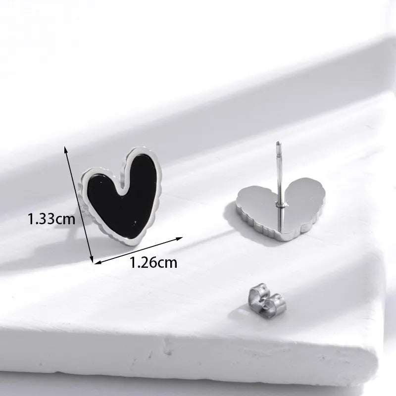 Marilyn Heart Stud Earrings