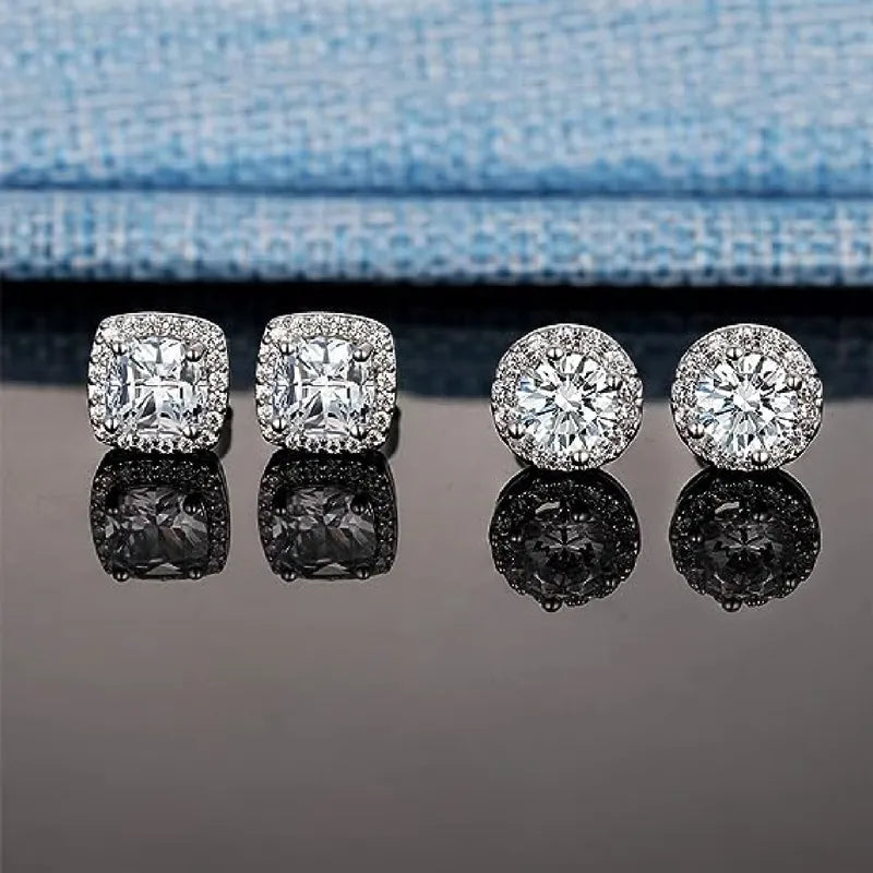 Classic Halo Stud Earrings