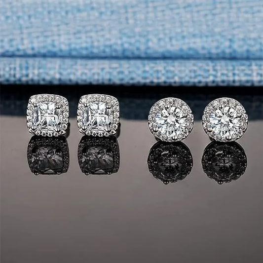 Classic Halo Stud Earrings