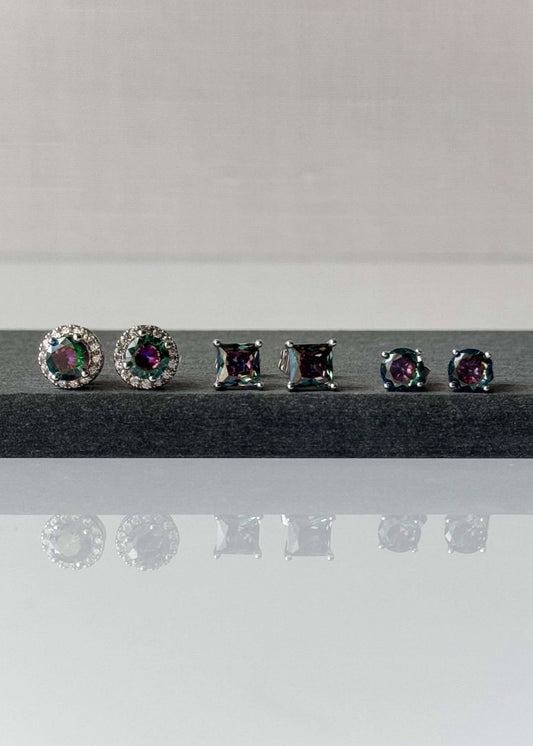 Rainbow Quartz Studs