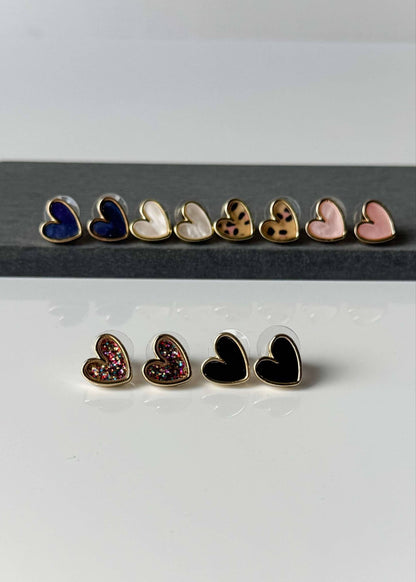 Pamela Heart Studs