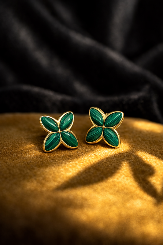 Carissa Studs in Green