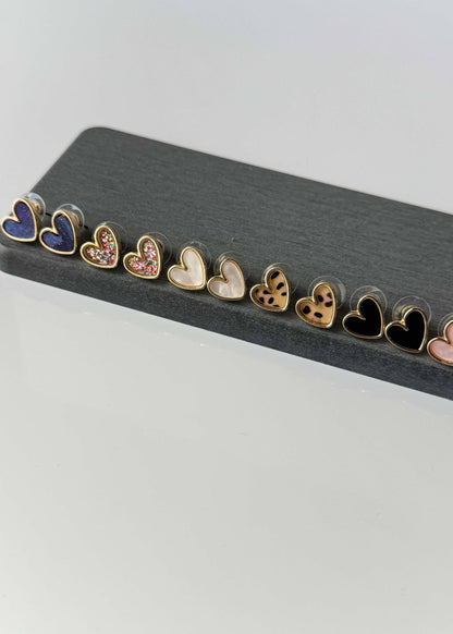 Pamela Heart Studs