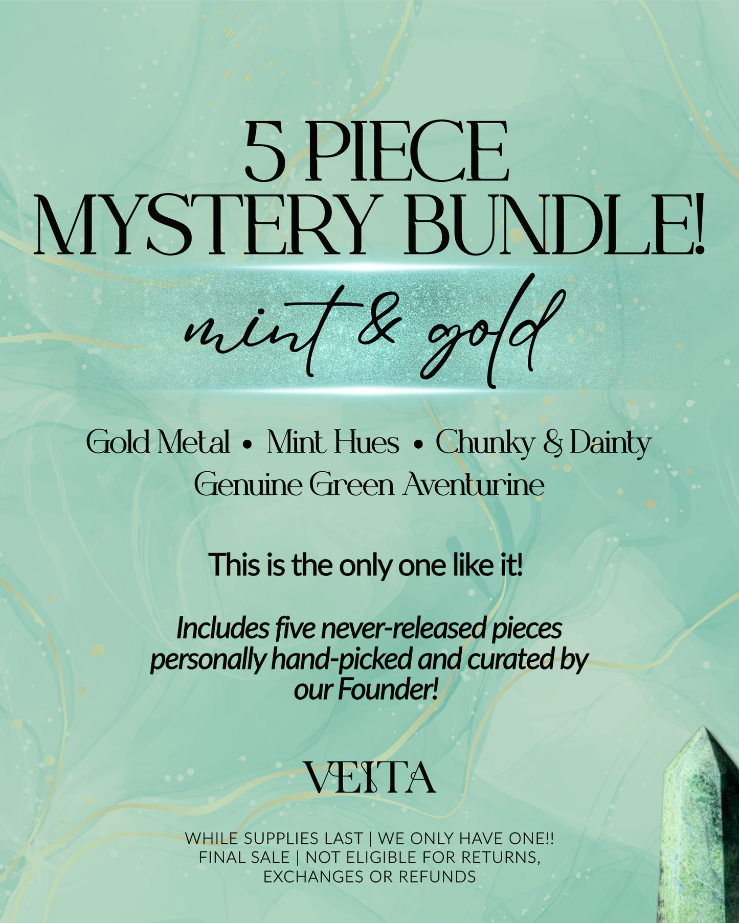 5-Piece Mystery Bundle | Mint & Gold