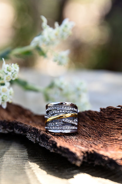 Mixed Metal Statement Ring