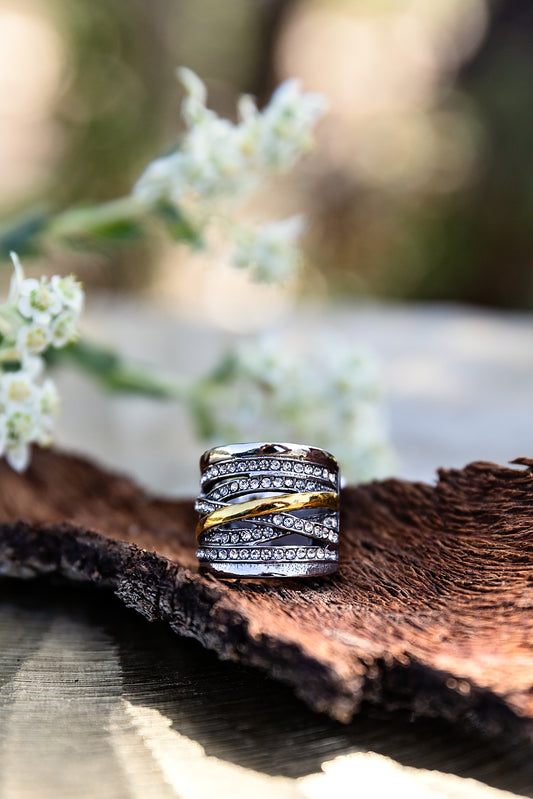 Mixed Metal Statement Ring