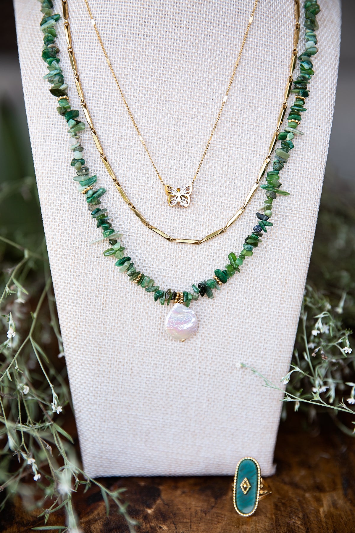 Bohème Necklace in Green