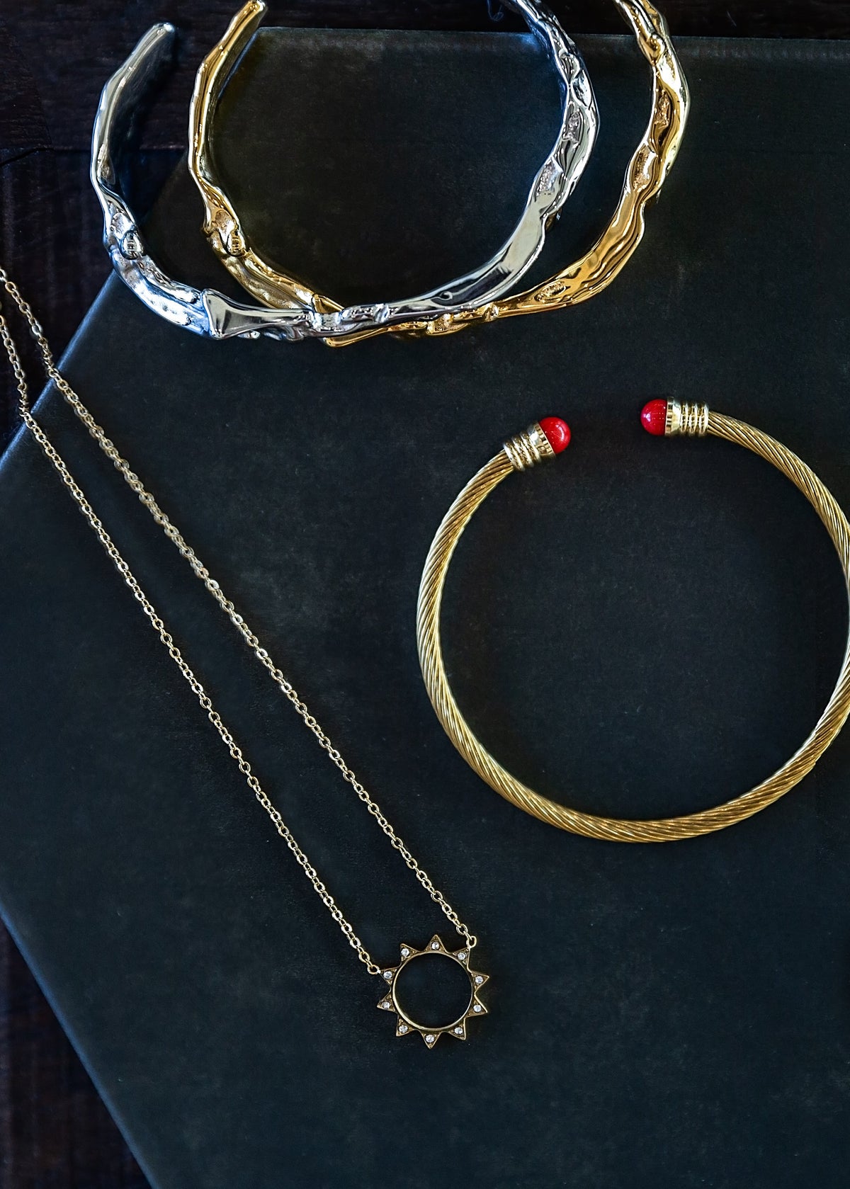 VEITA Jewelry Alchemy Collection Fall 2026 featuring the Rouge Cuff with coordinating necklaces and bracelets