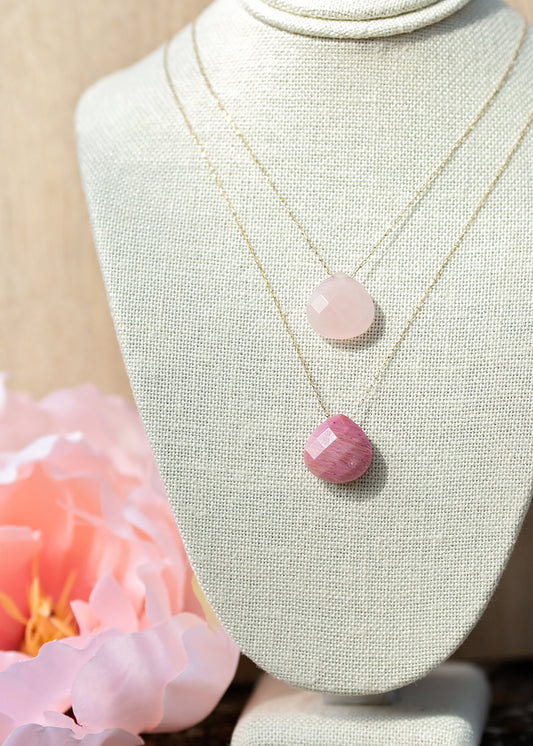Faceted Gemstone Necklace | Pink Shoppe