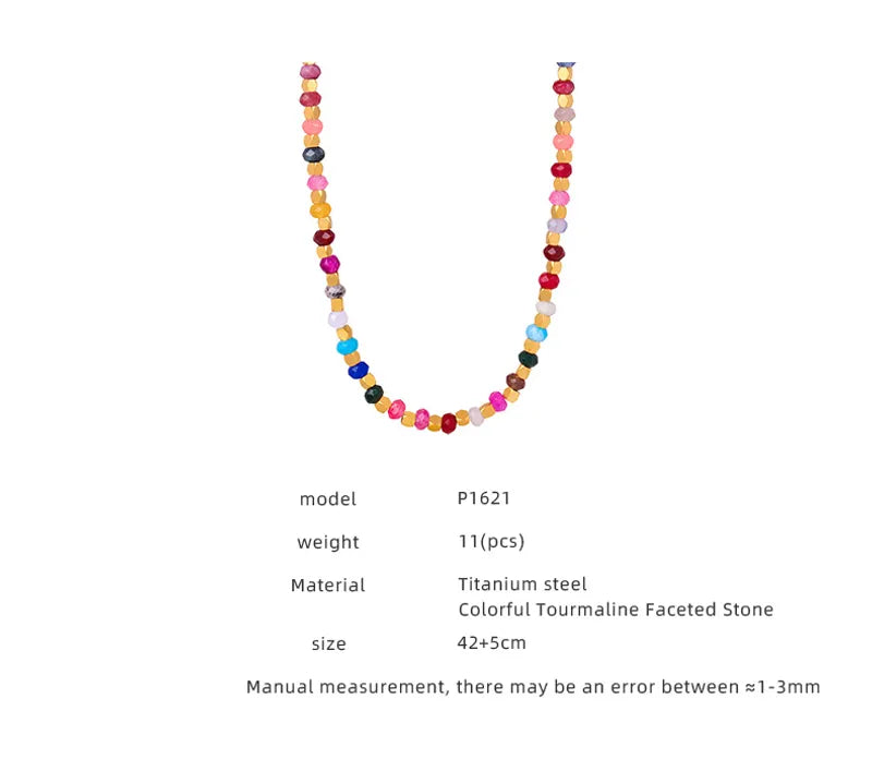 Tourmaline Beaded Necklace (Pre-Order)