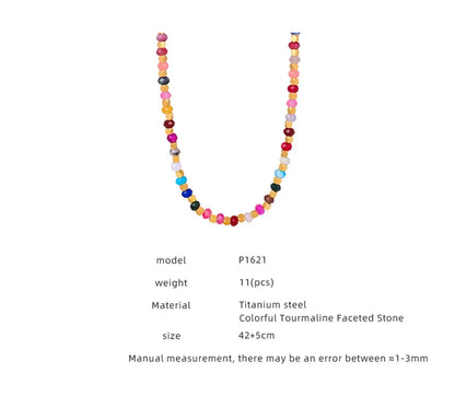 Tourmaline Beaded Necklace (Pre-Order)