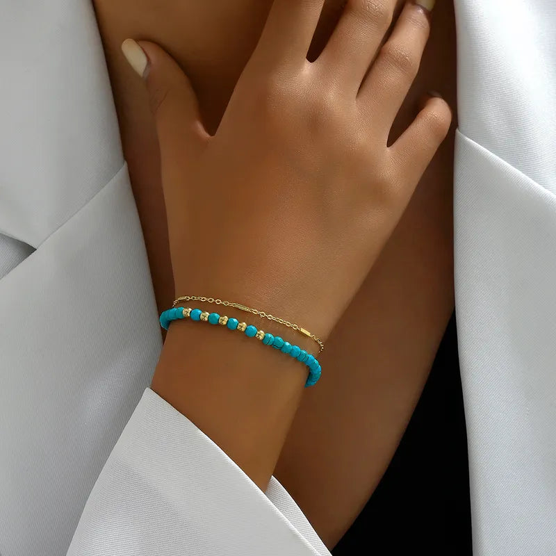 Turquoise Double Strand Bracelet (Pre-Order)