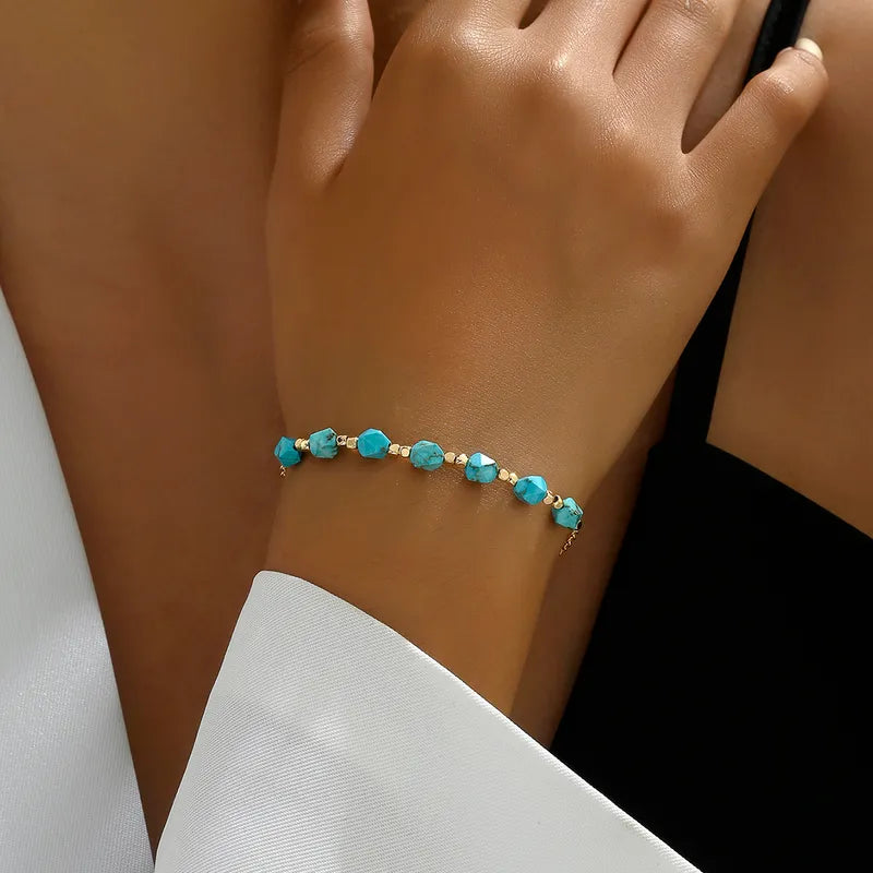 Turquoise 7-Bead Bracelet