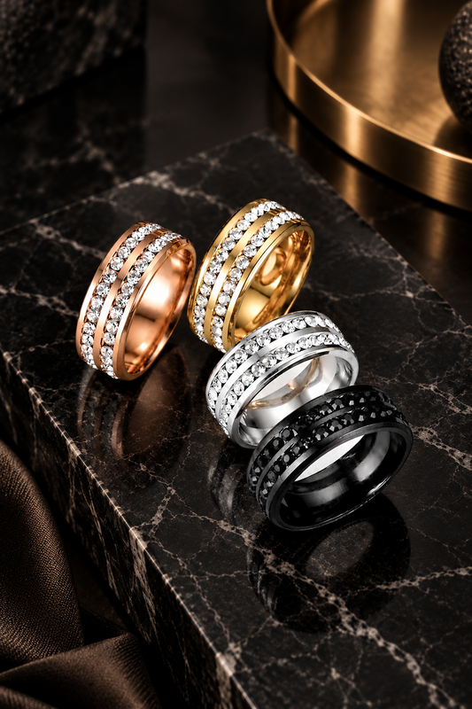 Billy Double Row CZ Ring