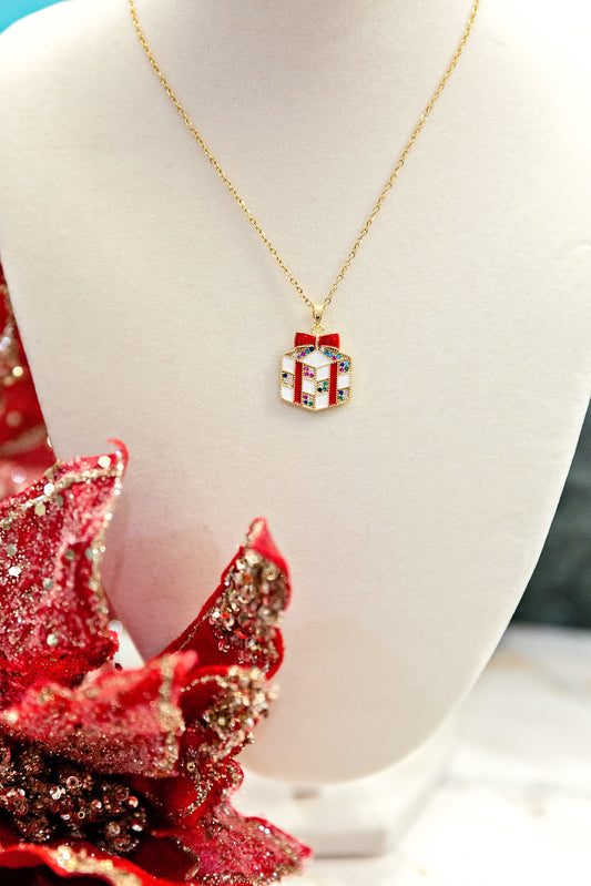 Sparkling Gift Box Necklace