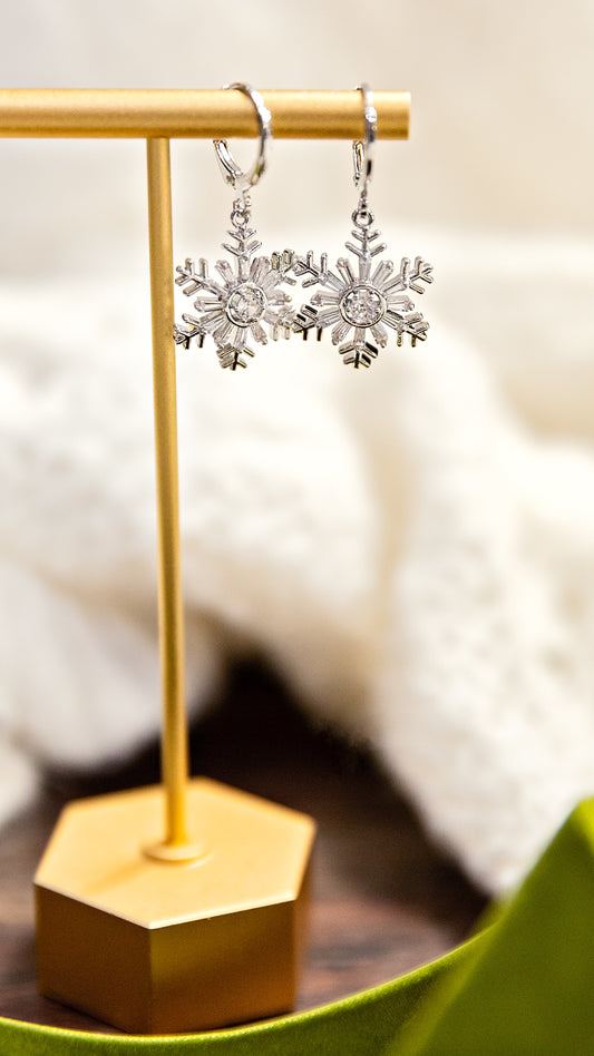 Snowflake Drop Earrings