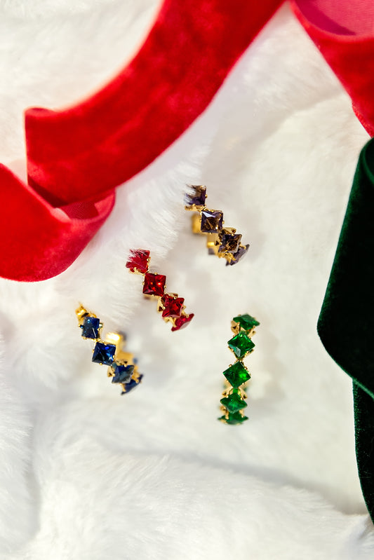 Lesli CZ Hoops | Holiday Color