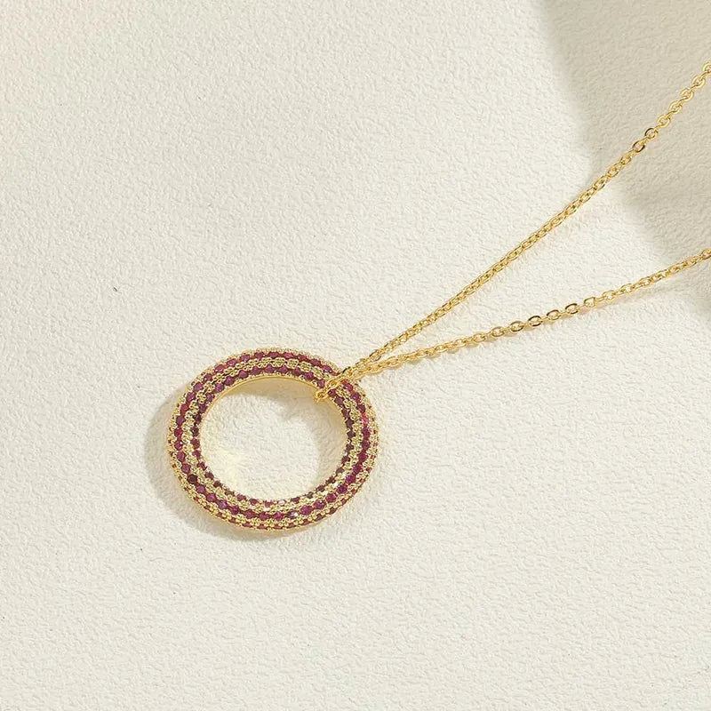 Paula Circle Pendant Necklace (Pre-Order)