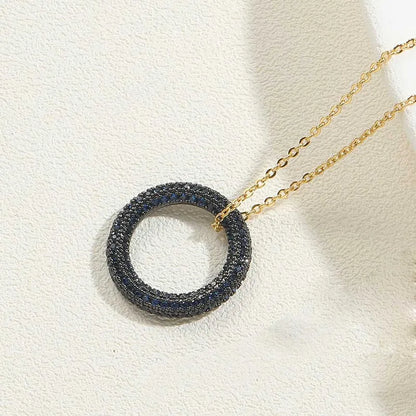 Paula Circle Pendant Necklace (Pre-Order)