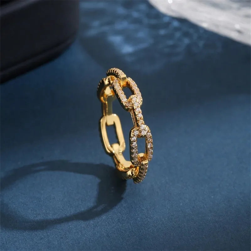 Pavé Chain Link Ring (Pre-Order)