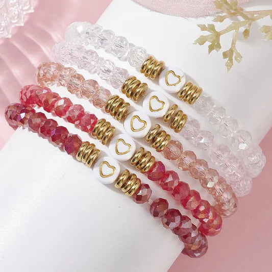 Glass Heart Bracelet Set (Pre-Order)