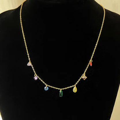 Rainbow Glass Bead Necklace (Pre-Order)