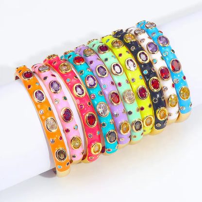 Tasha Bejeweled Enamel Cuff (Pre-Order)