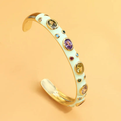 Tasha Bejeweled Enamel Cuff (Pre-Order)