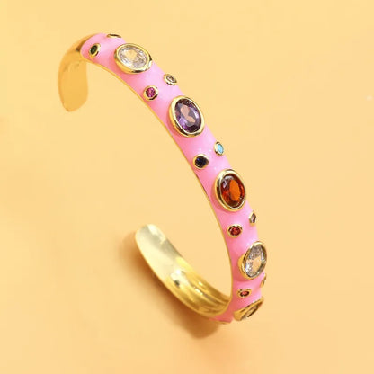 Tasha Bejeweled Enamel Cuff (Pre-Order)