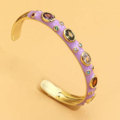 Tasha Bejeweled Enamel Cuff (Pre-Order)