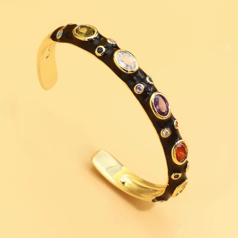 Tasha Bejeweled Enamel Cuff (Pre-Order)