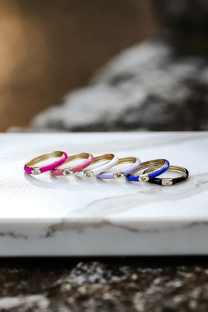 Bermuda Enamel Ring | Pre-Order