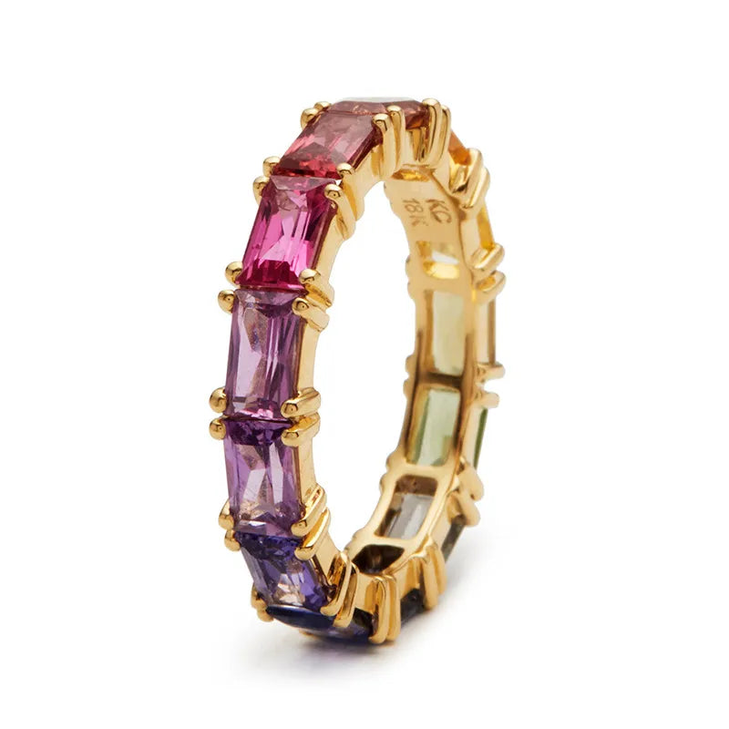 Fiona Rainbow Stone Ring (Pre-Order)