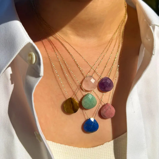 Faceted Gemstone Necklace (Pre-Order)