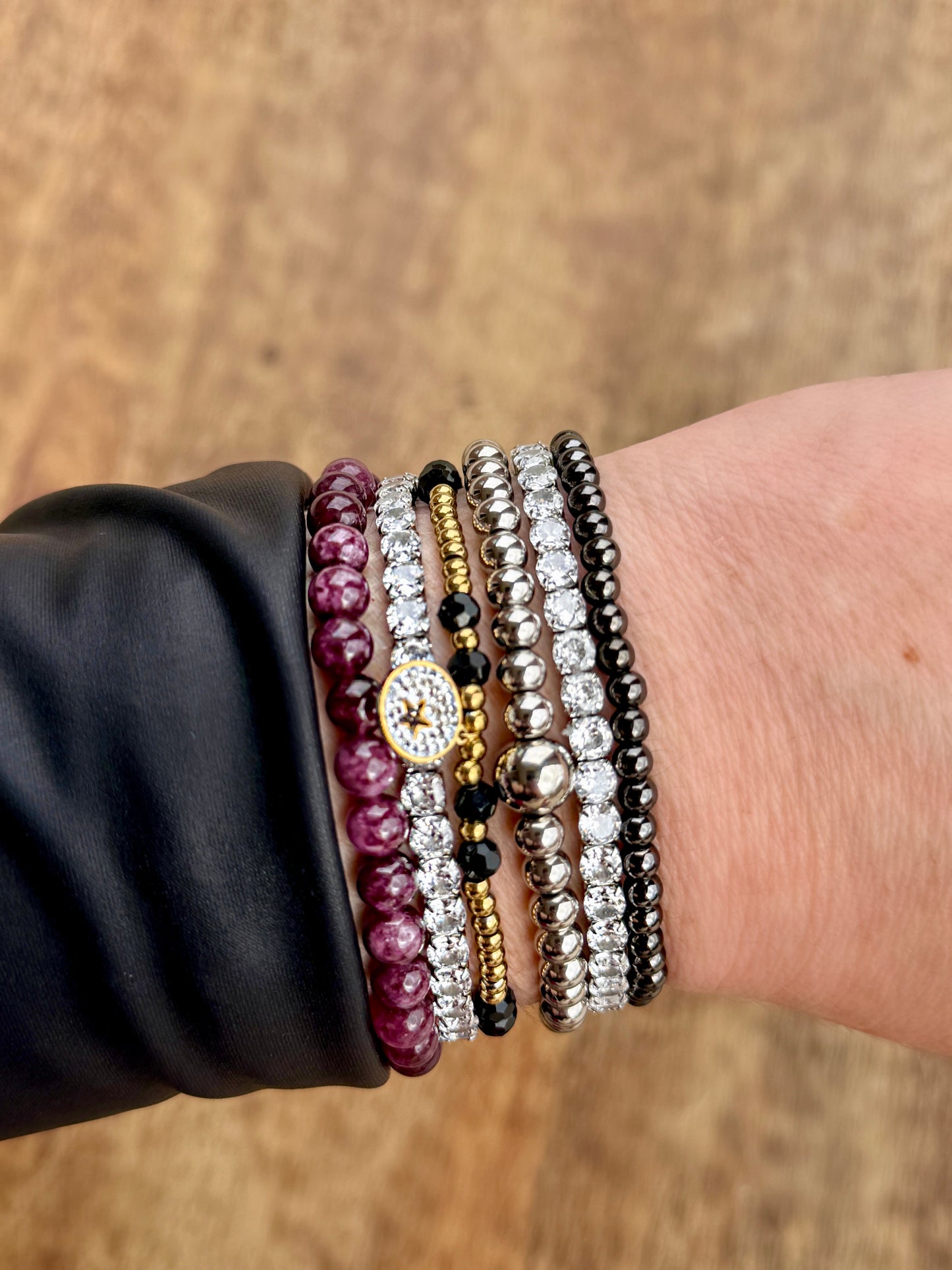 Garnet Beaded Bracelet