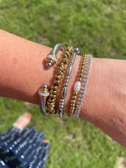 Modern Textured Layering Bracelet (Pre-Order)