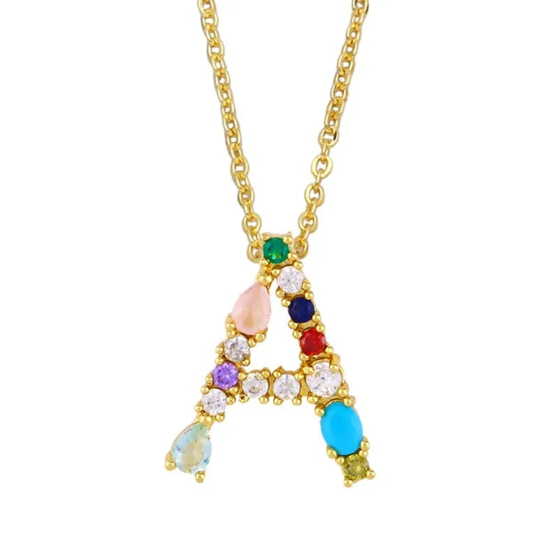 Tasha Colorful Initial Necklace (Pre-Order)