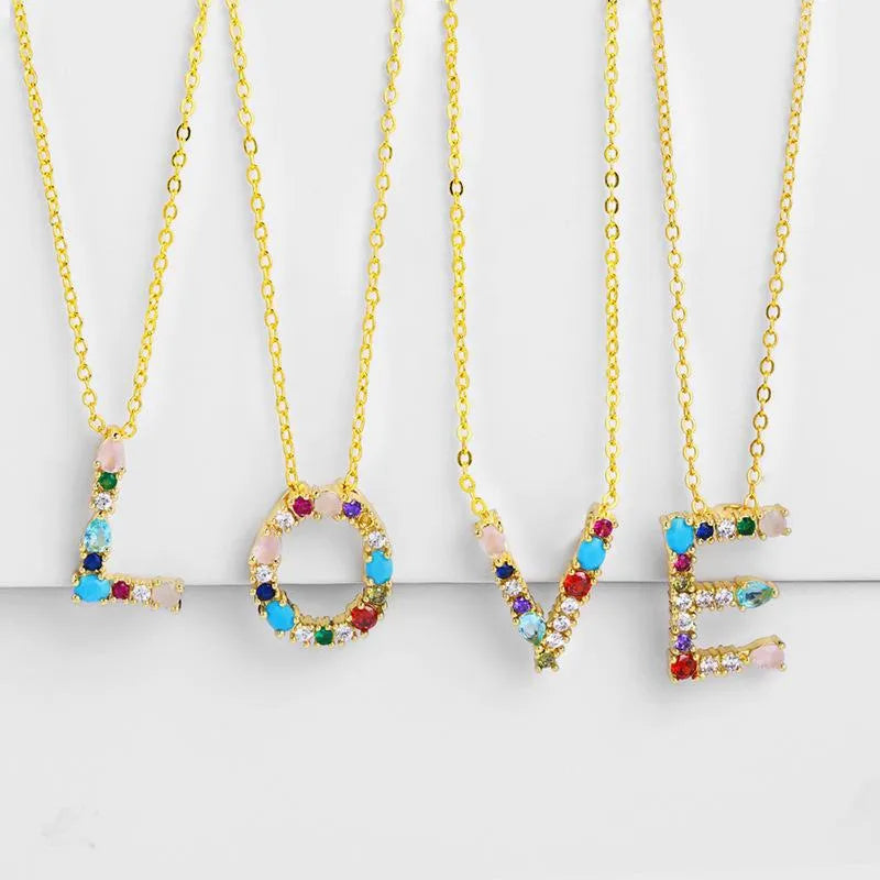 Tasha Colorful Initial Necklace (Pre-Order)