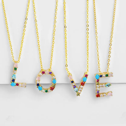 Tasha Colorful Initial Necklace (Pre-Order)