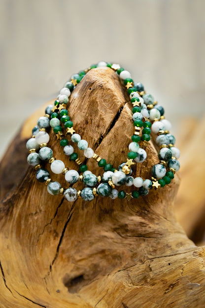 Trixie Wrap Bracelet in Green | WINK x VEITA
