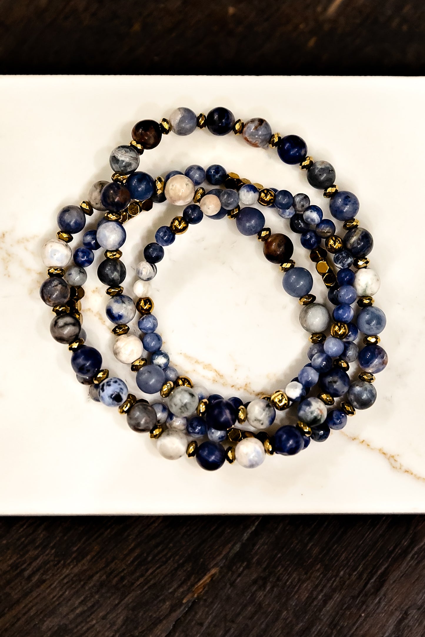 Trixie Wrap Bracelet in Blue | WINK x VEITA