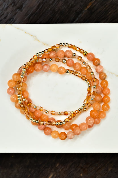 Trixie Wrap Bracelet in Peach | WINK x VEITA