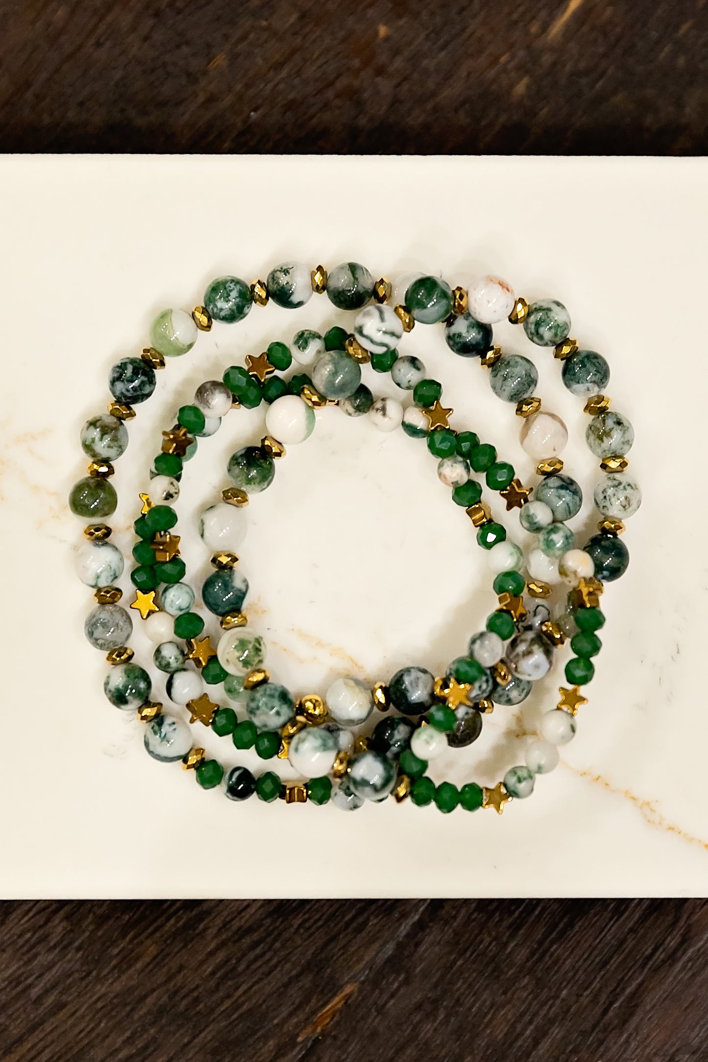 Trixie Wrap Bracelet in Green | WINK x VEITA