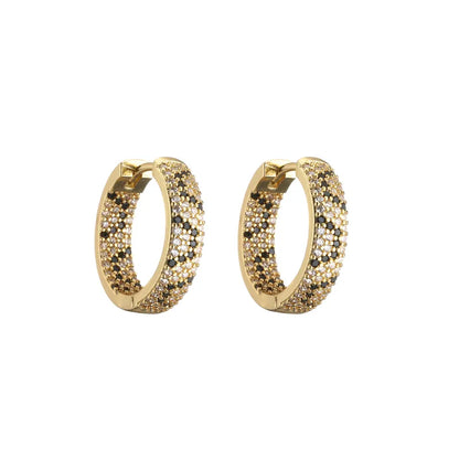 Animal Print Pavé Hoops